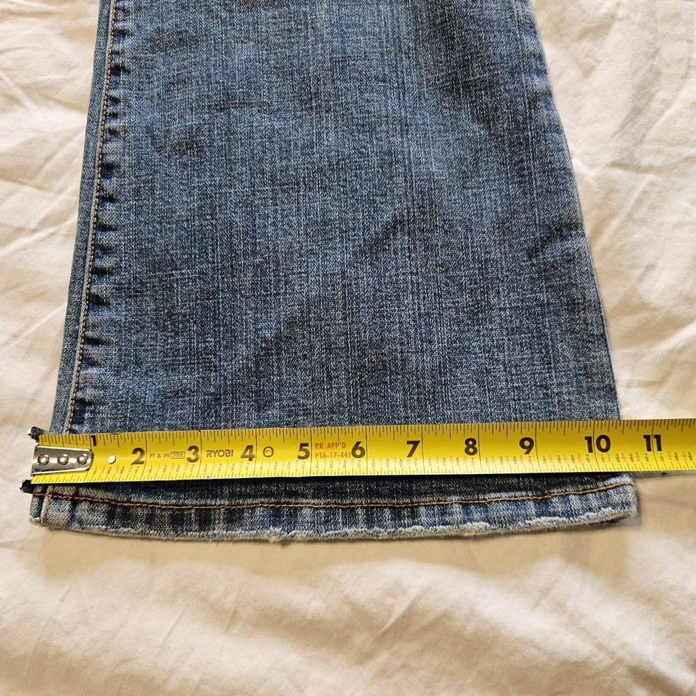 Vintage Levis Jeans 537 Low Flare Womens 8 Long Y2k Denim Bootcut - Picture 8 of 8